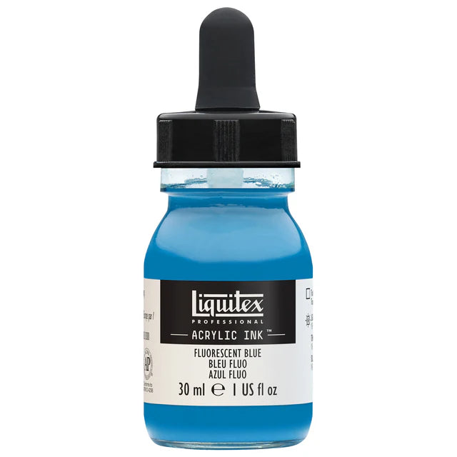Fluro Blue Liquitex Acrylic Ink 30ml