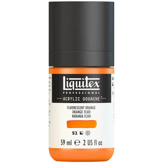 Fluro Orange Acrylic Gouache liquitex 59ml