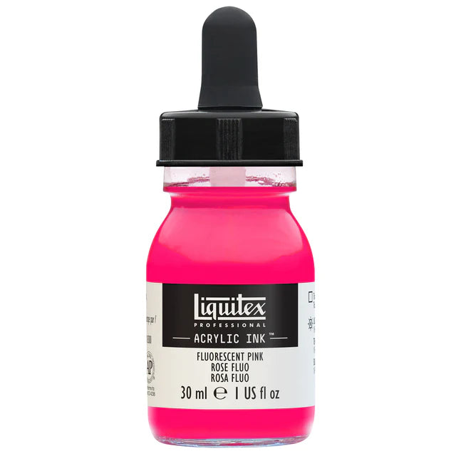 Fluro Pink Liquitex Acrylic Ink 30ml