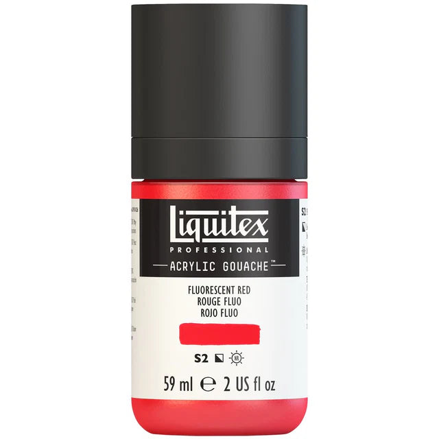 Fluro Red Acrylic Gouache liquitex 59ml