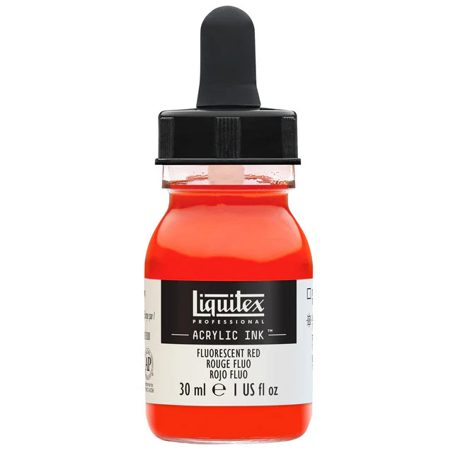 Fluro Red Liquitex Acrylic Ink 30ml