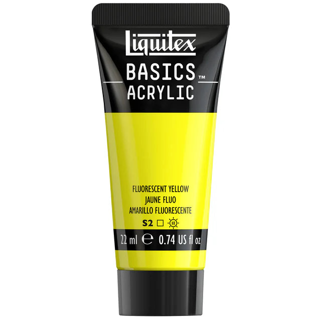 Fluro Yellow Basics Acrylic 118ml