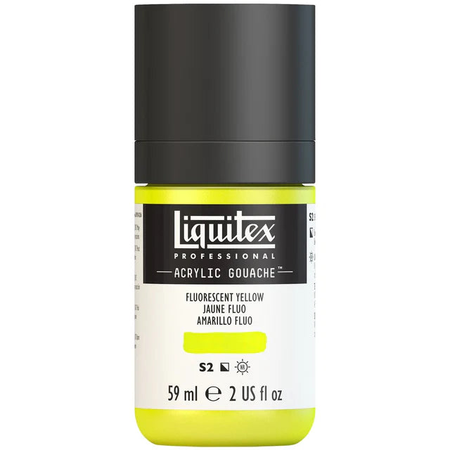 Fluro Yellow Acrylic Gouache liquitex 59ml