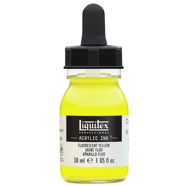 Fluro Yellow Liquitex Acrylic Ink 30ml