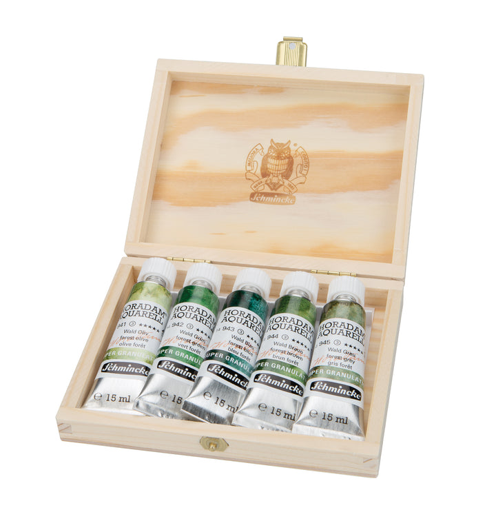 Schmincke Super Granulation Set forest, 5 x 15 ml