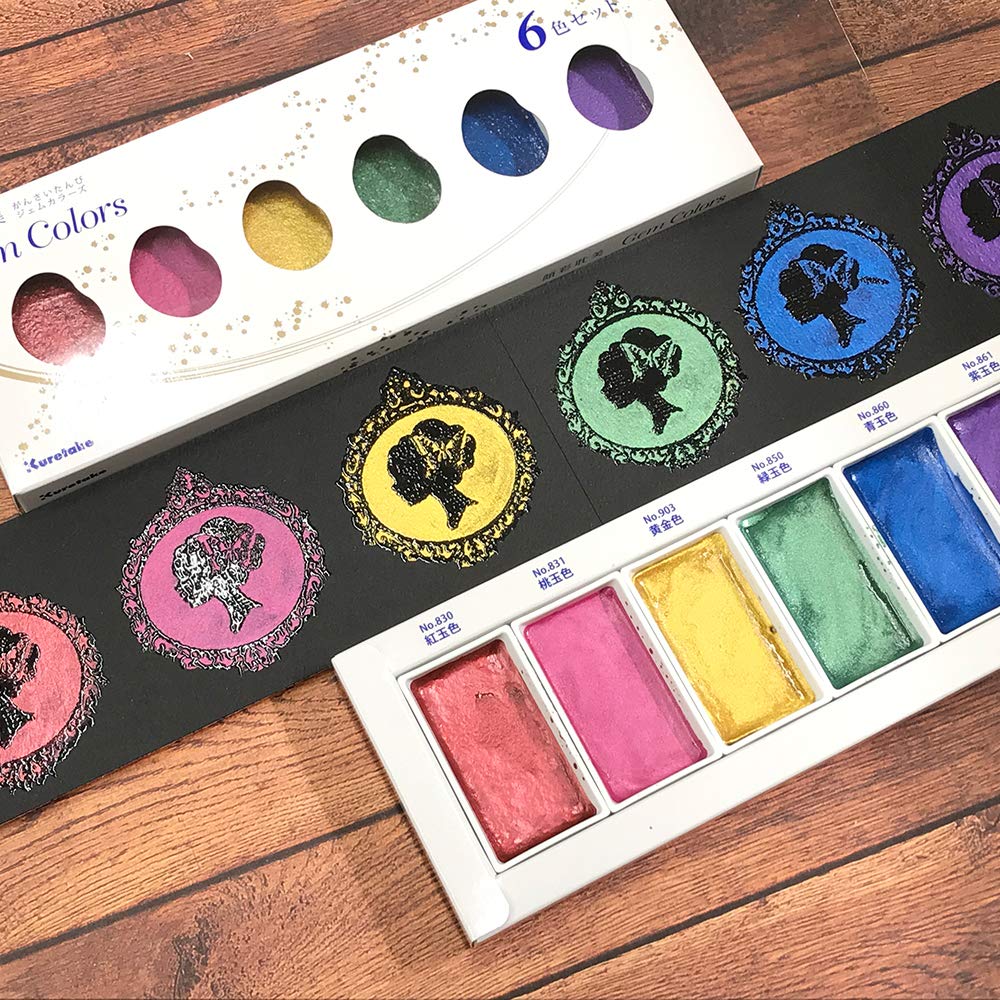 Kuretake Gem Colours W/C Set 6 Pans