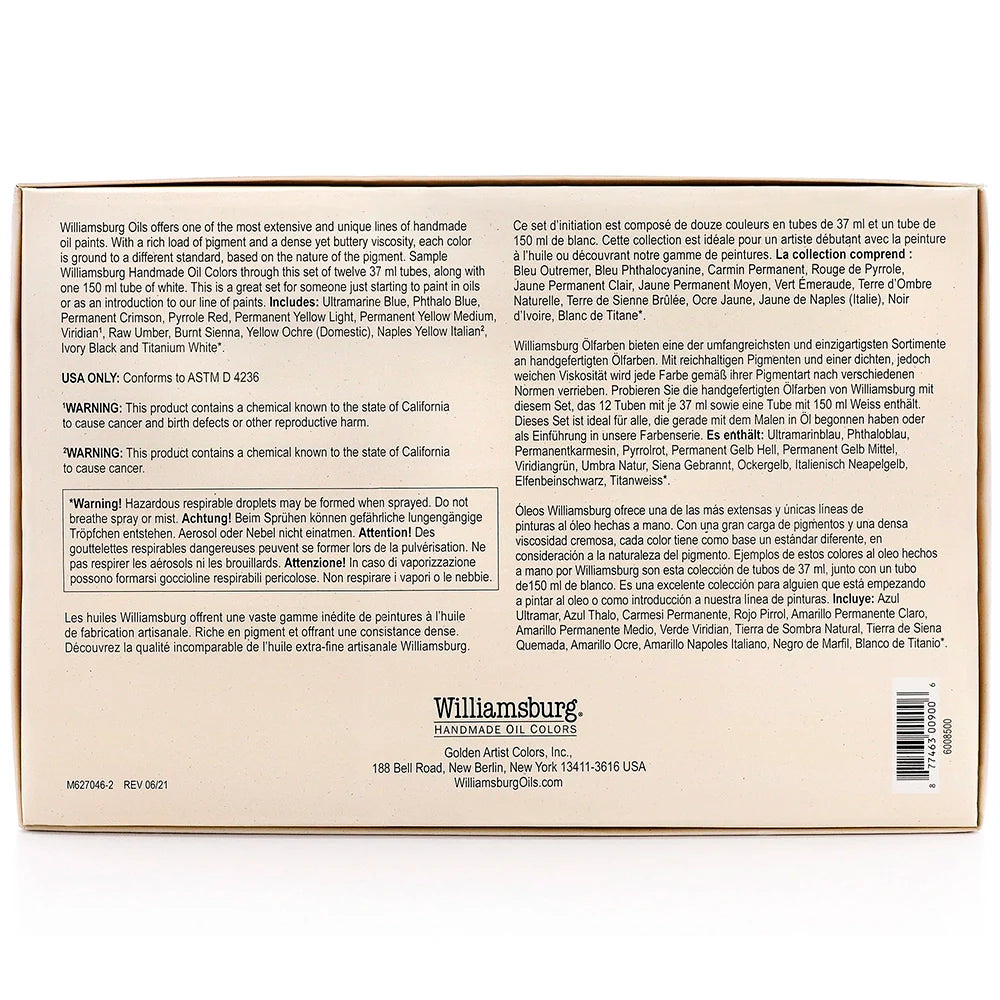 WILLIAMSBURG OIL BASIC PAINTING SET I-13 COLORS