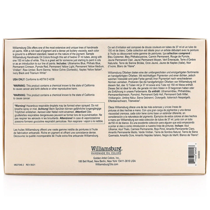 WILLIAMSBURG OIL BASIC PAINTING SET I-13 COLORS