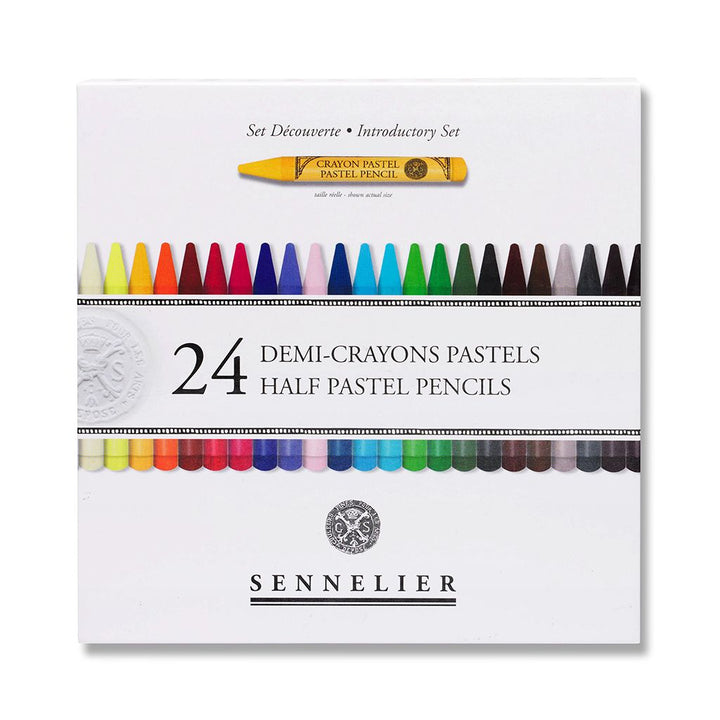 Sennelier Set of 24 Assorted Half Size Pencils + 12 Empty Slots