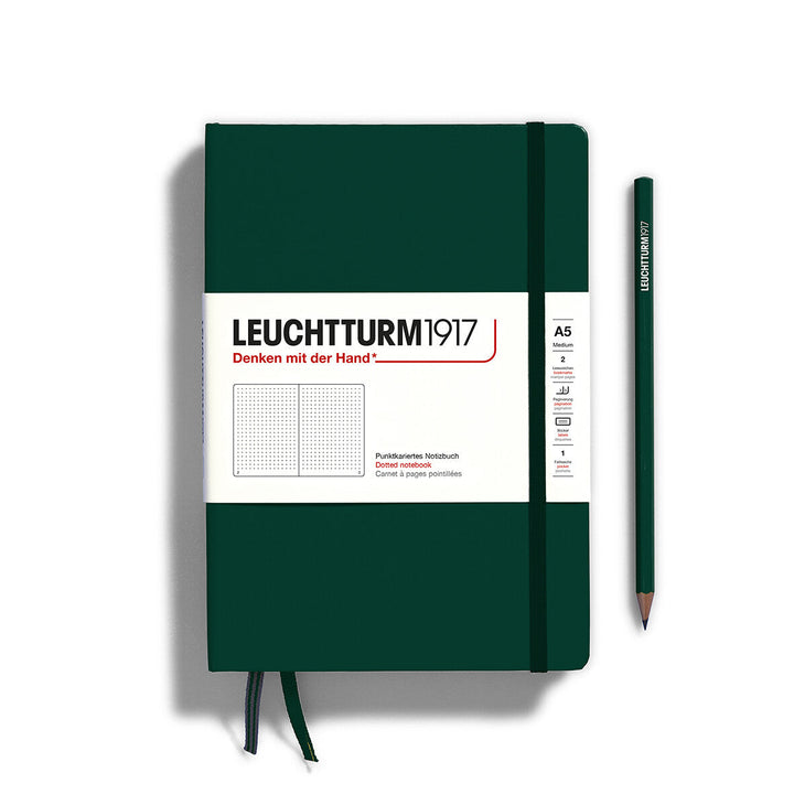 Leuchtturm Notebook HC Medium A5 251p Dotted Forest Green