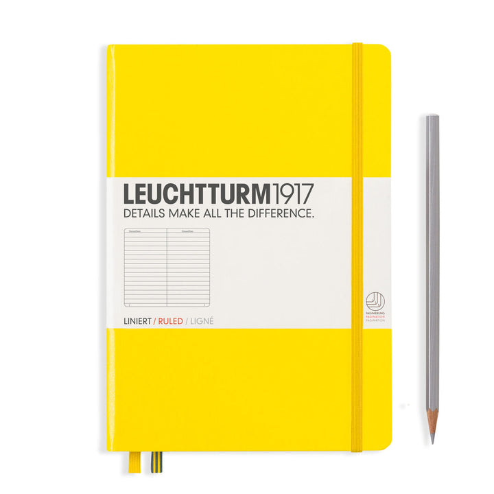 Leuchtturm Notebook HC Medium A5 251p Ruled Lemon