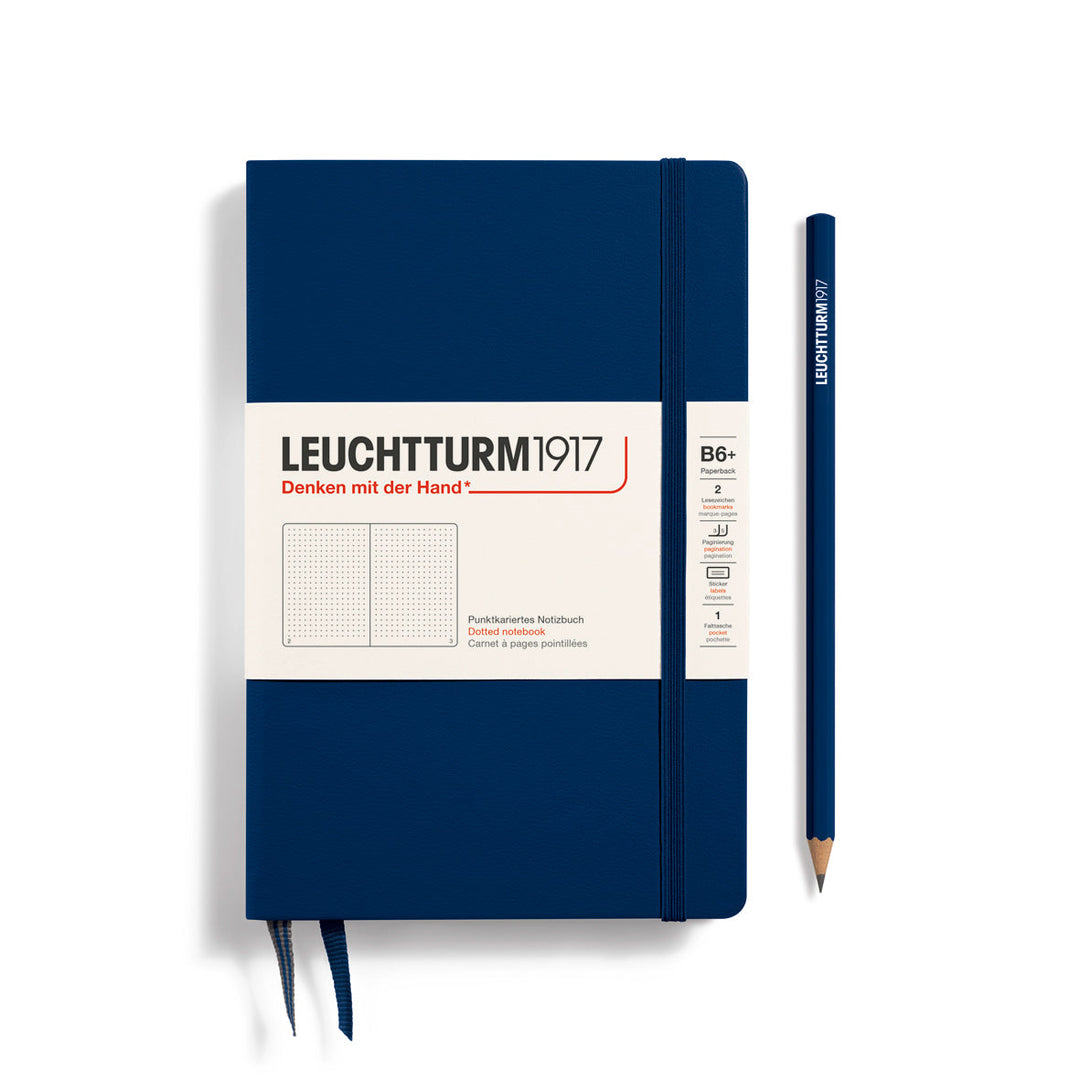 Leuchtturm Notebook HC Paperback B6+ Hardcover 219p Dotted Navy