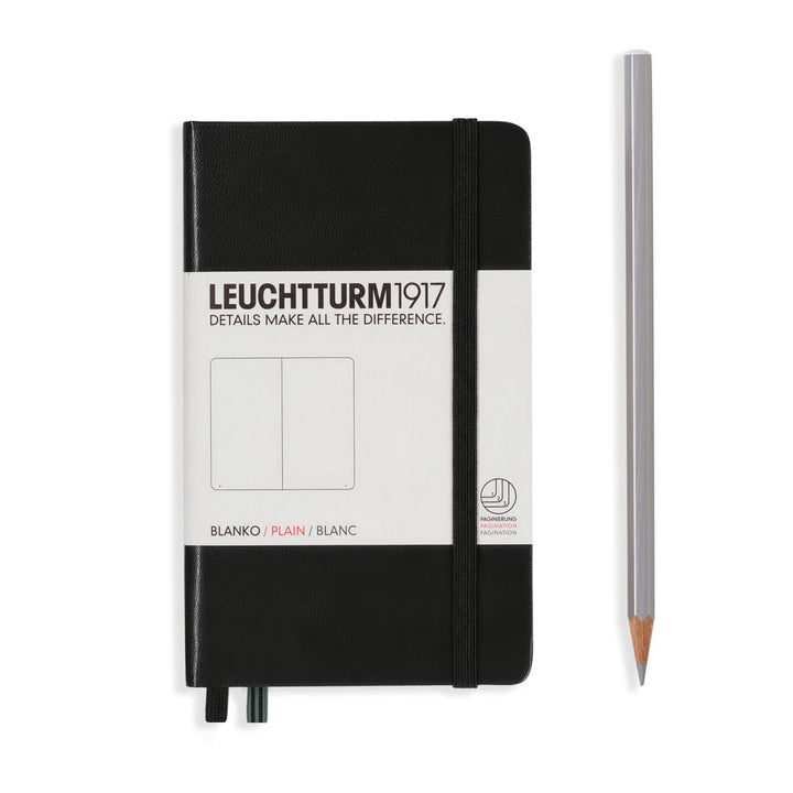 Leuchtturm Notebook HC Pocket A6 187p Plain Black