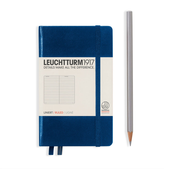 Leuchtturm Notebook HC Pocket A6 187p Ruled Navy