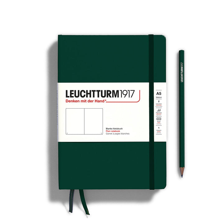 Leuchtturm Notebook HC Medium A5 251p Plain Forest Green