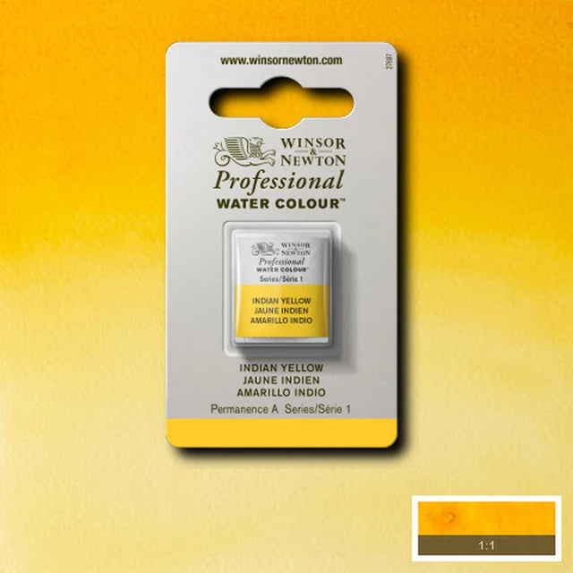 Indian Yellow S1 Winsor &amp; Newton 1/2 Pan