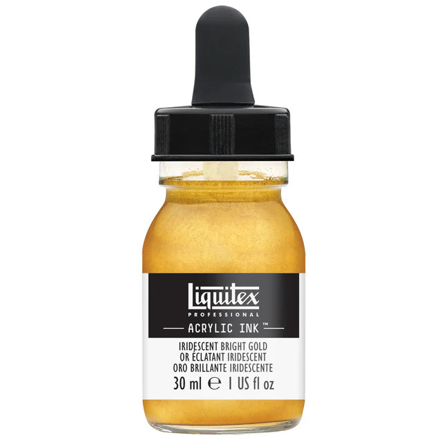 Iridescent Bright Gold Liquitex Acrylic Ink 30ml