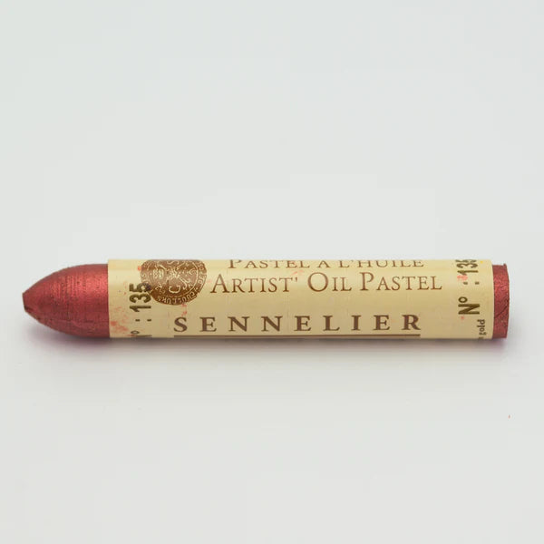 135 Reddish Brown Gold Sennelier Iridescent Oil Pastel