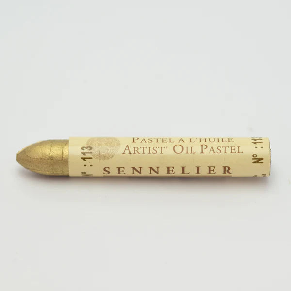 113 Rich Pale Gold Sennelier Iridescent Oil Pastel