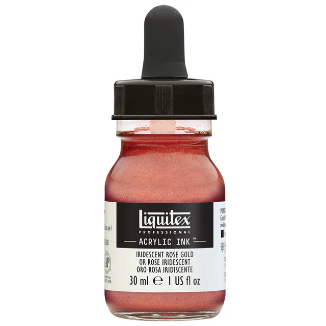 Iridescent Rose Gold Liquitex Acrylic Ink 30ml