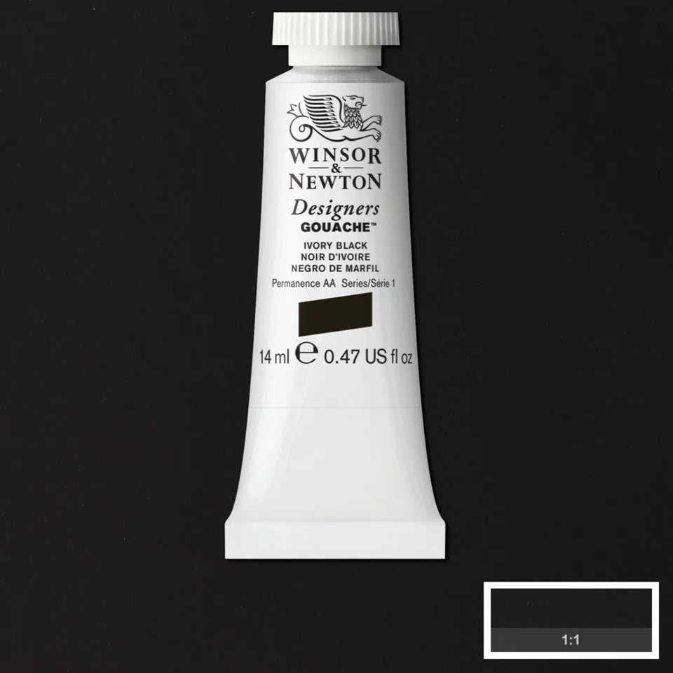 Ivory Black Designers Gouache WN 14ml