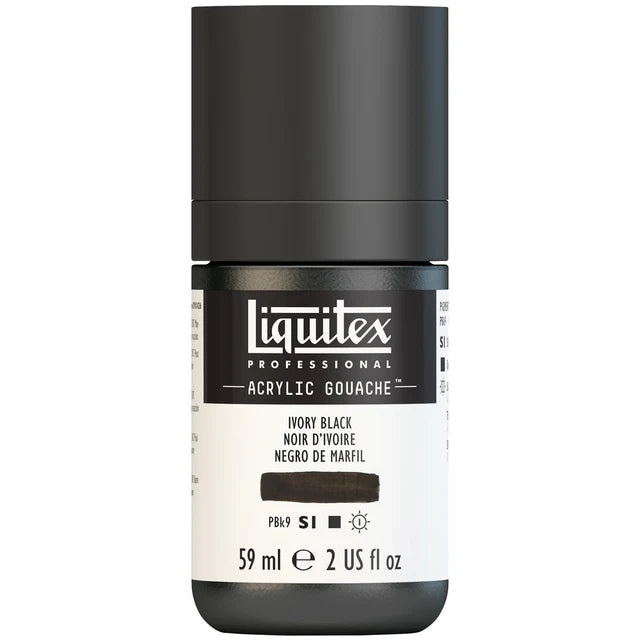 Ivory Black Acrylic Gouache liquitex 59ml