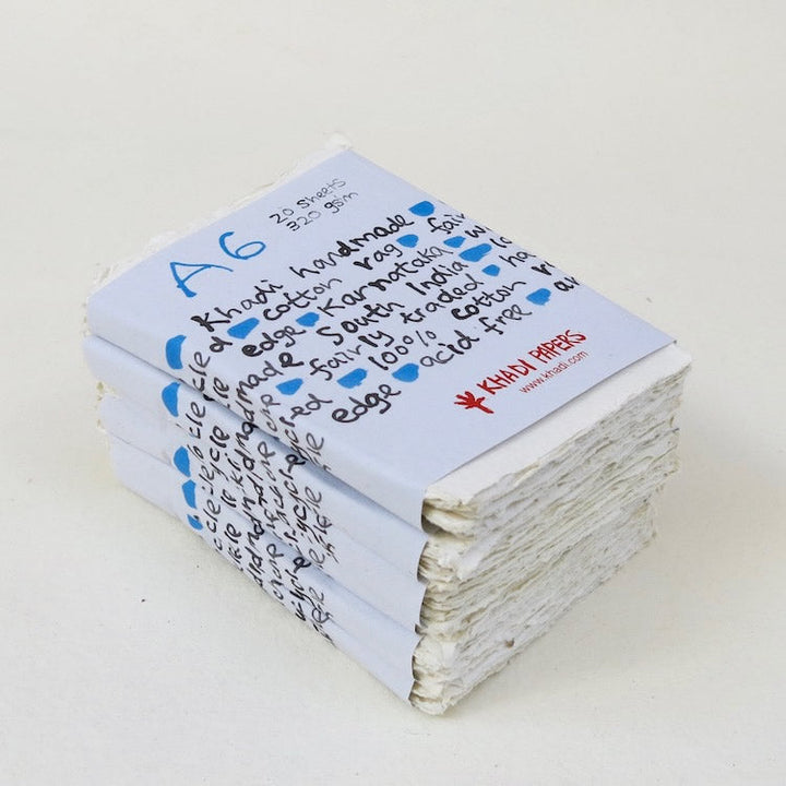 Khadi Handmade Paper 320gsm A6 pkt 20