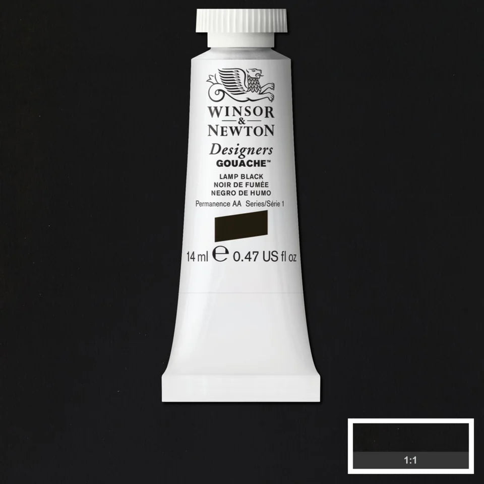 Lamp Black Gouache WN 14ml