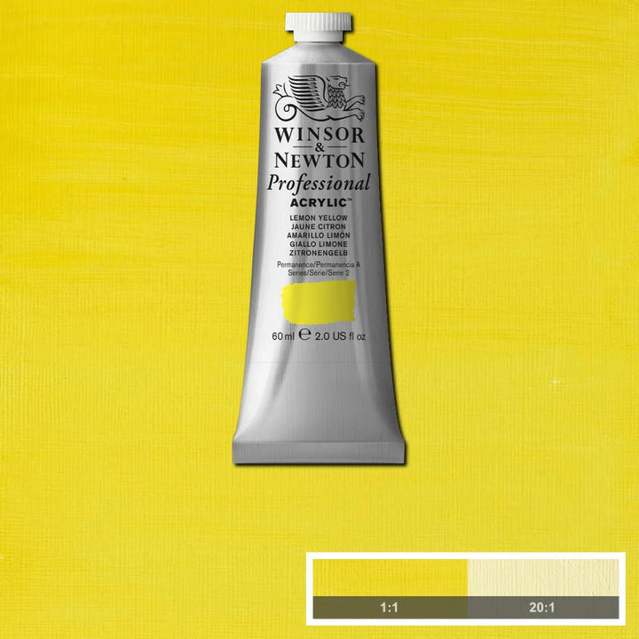 Lemon Yellow Winsor &amp; Newton Artist Acrylic 60ml
