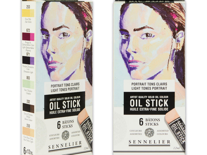 Sennelier mini oil sticks set 6 - Light tones portrait