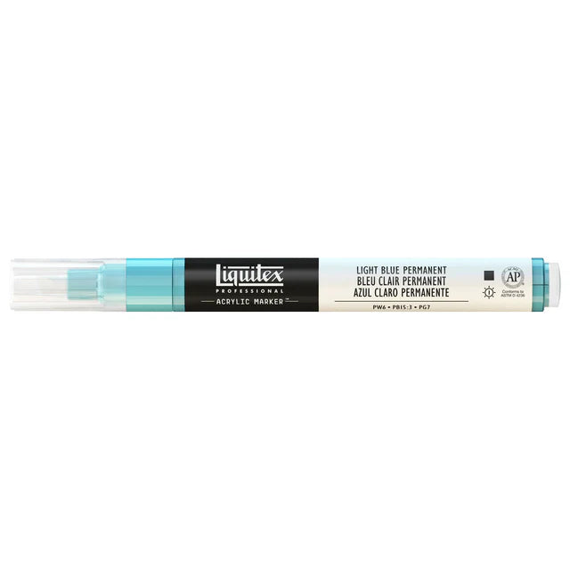 Light Blue Perm Liquitex Marker Wide 15mm