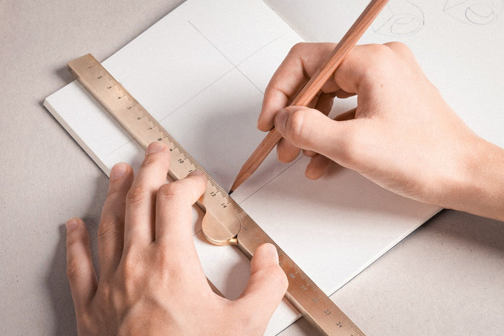 Makers Cabinet Stria Folding Ruler Brass