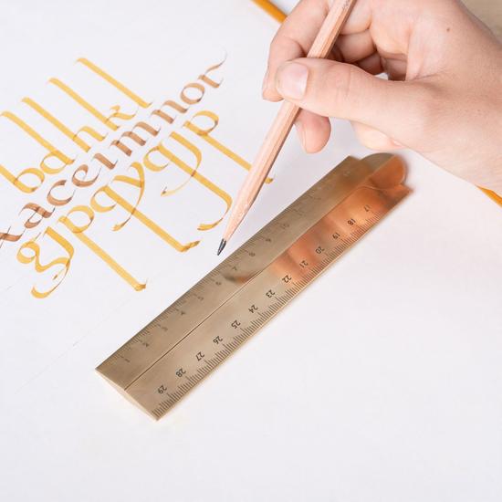 Makers Cabinet Stria Folding Ruler Brass