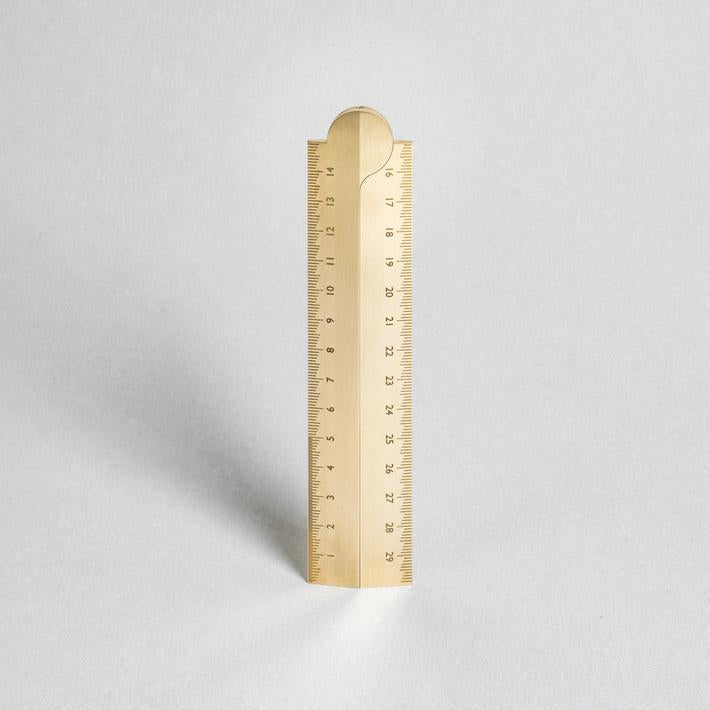 Makers Cabinet Stria Folding Ruler Brass