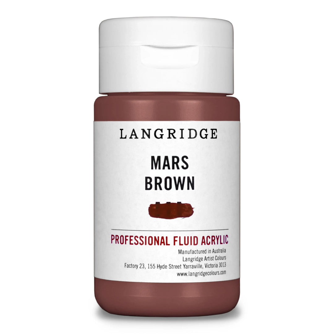 Mars Brown Langridge Fluid Acrylic 125ml