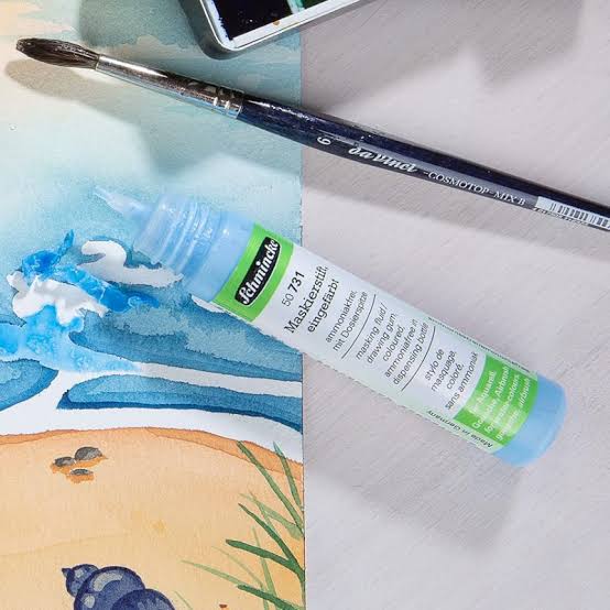 Schmincke Blue Masking Fluid 25ml White