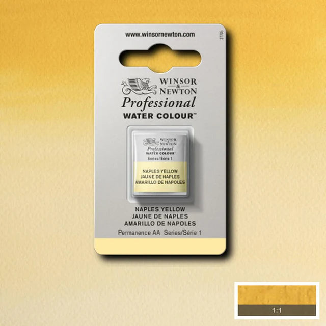 Naples Yellow S1 Winsor &amp; Newton 1/2 Pan