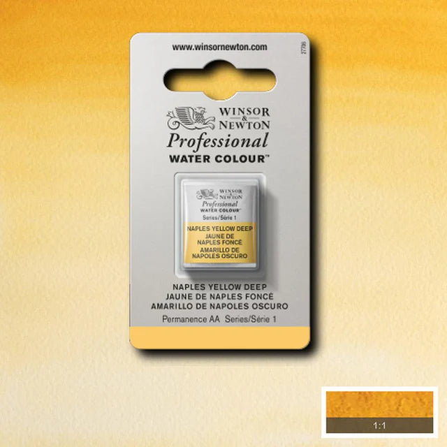 Naples Yellow Deep S1 Winsor &amp; Newton 1/2 Pan