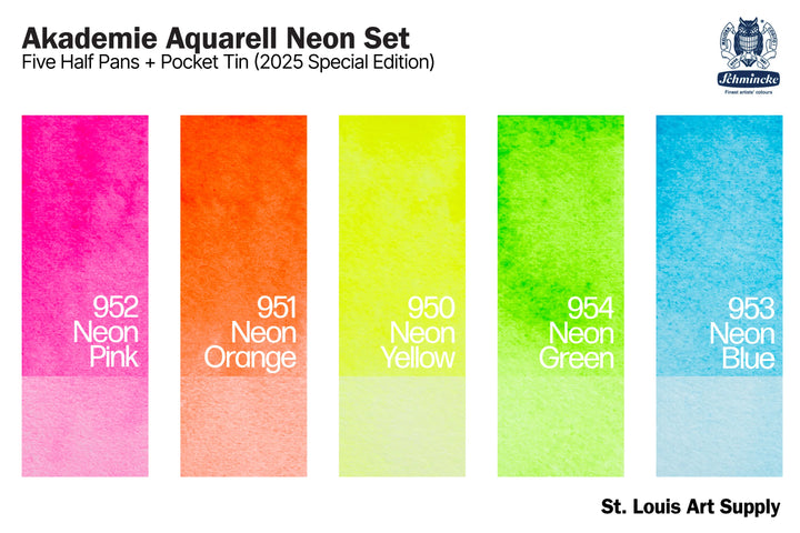 Acadamie Metal Neon Set 5 X 1/2 Pans