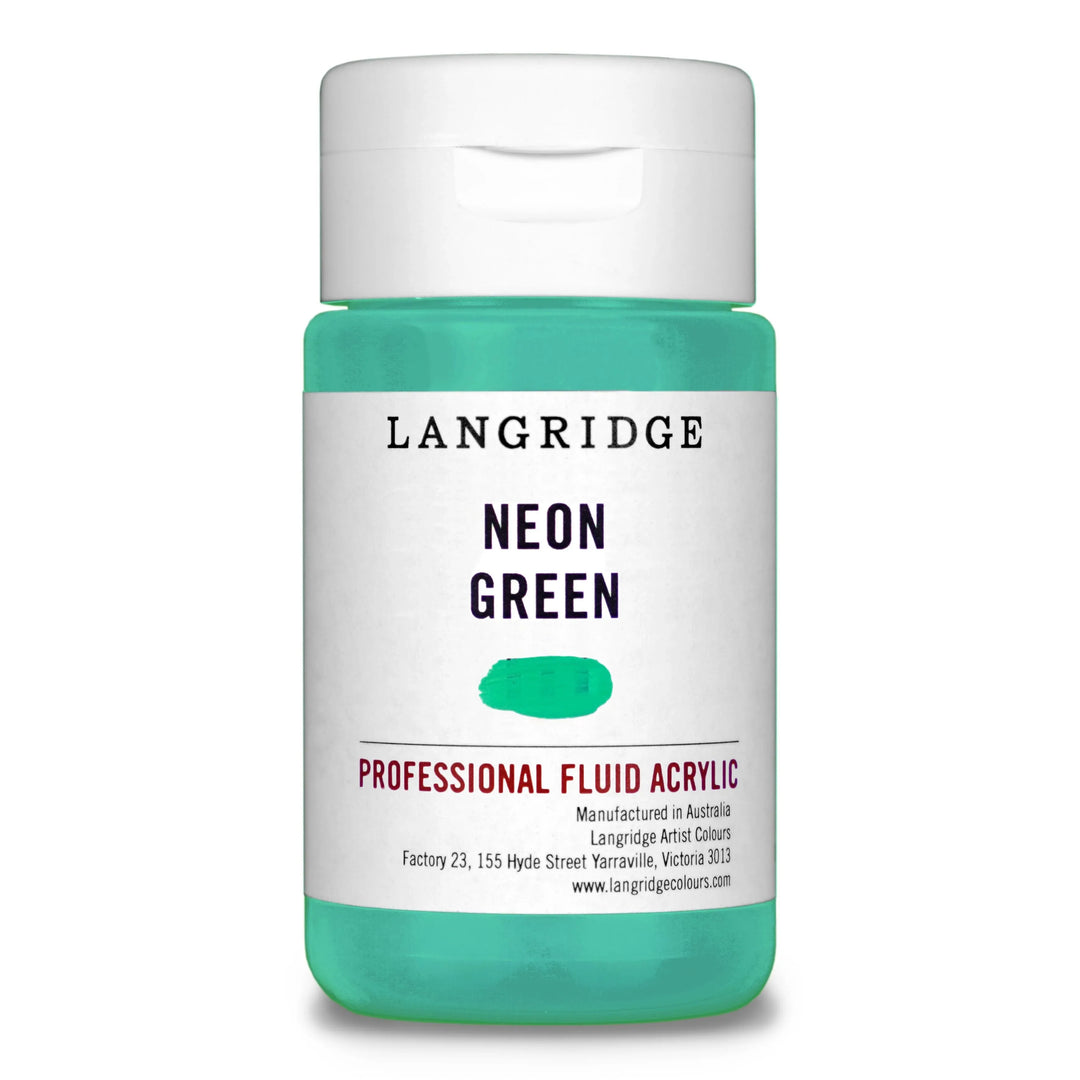 Neon Green Langridge Fluid Acrylic 125ml