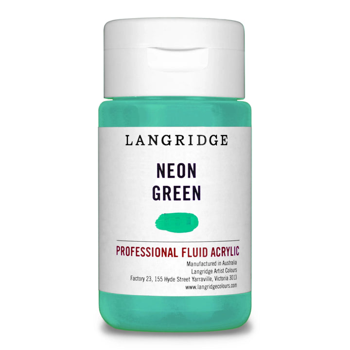 Neon Green Langridge Fluid Acrylic 125ml
