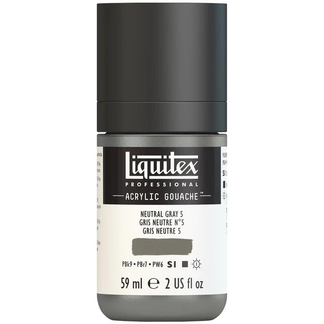 Neutral Grey 5 Acrylic Gouache liquitex 59ml