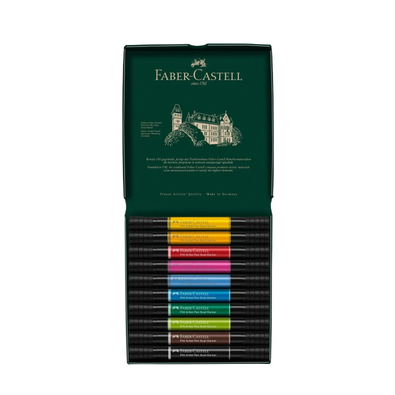 PITT Artist Pen Dual Marker wallet of 10