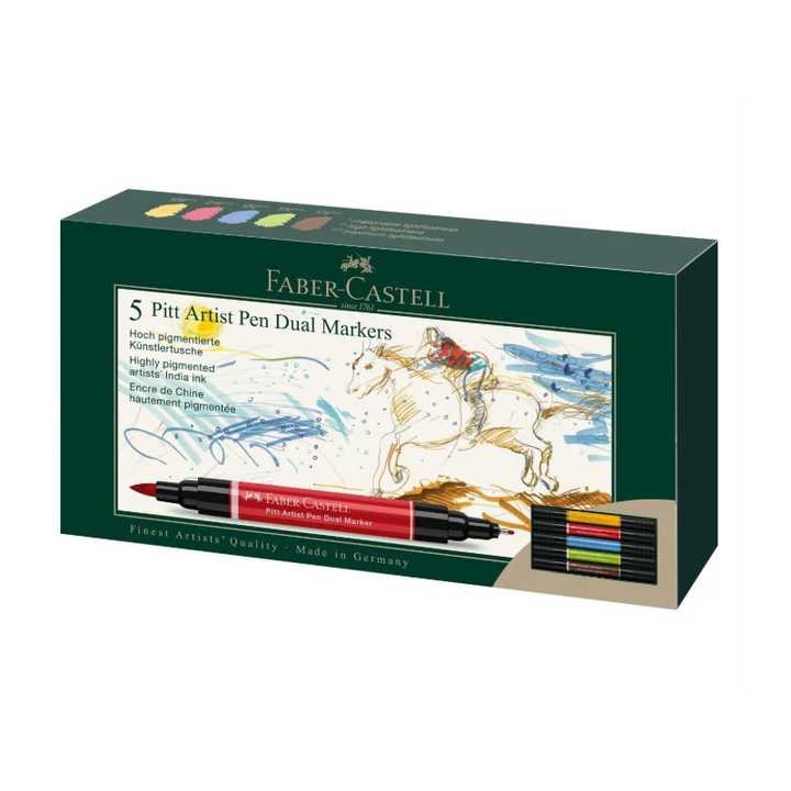 PITT Artist Pen Dual Marker wallet of 5