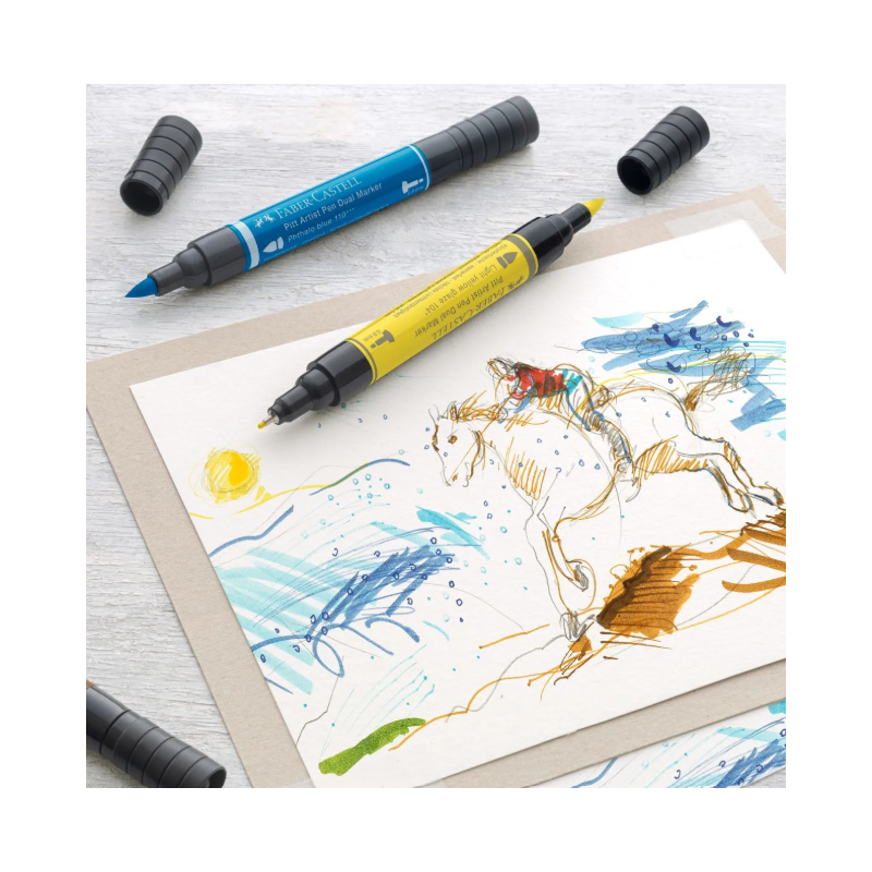 PITT Artist Pen Dual Marker wallet of 5