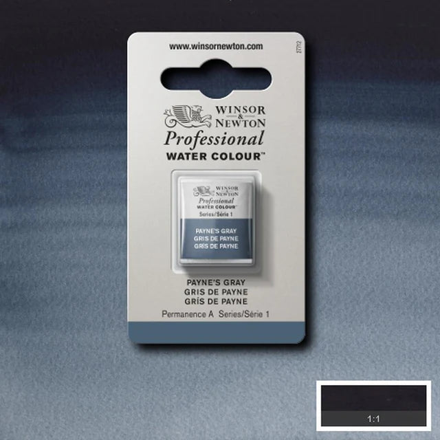 Paynes Gray S1 Winsor &amp; Newton 1/2 Pan