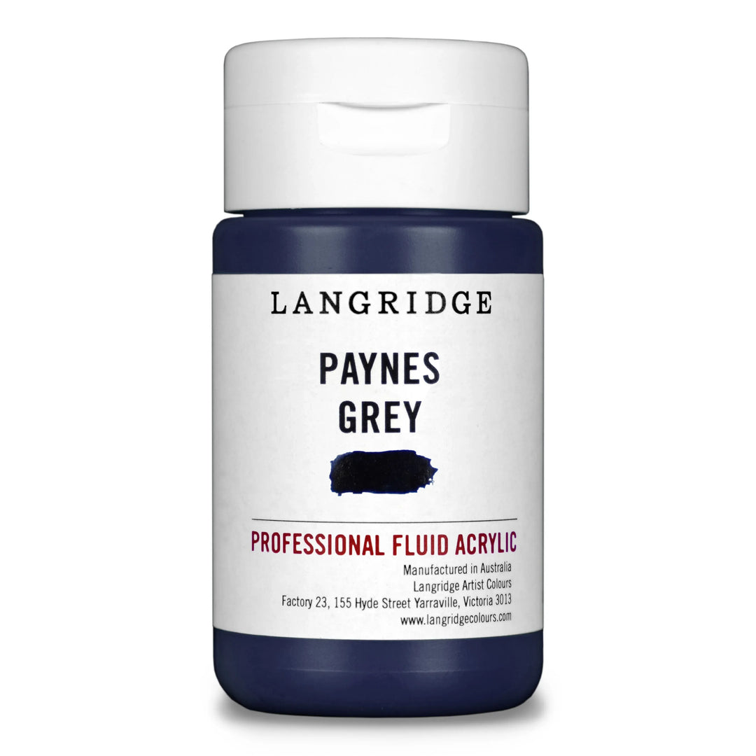 Paynes Grey Langridge Fluid Acrylic 125ml