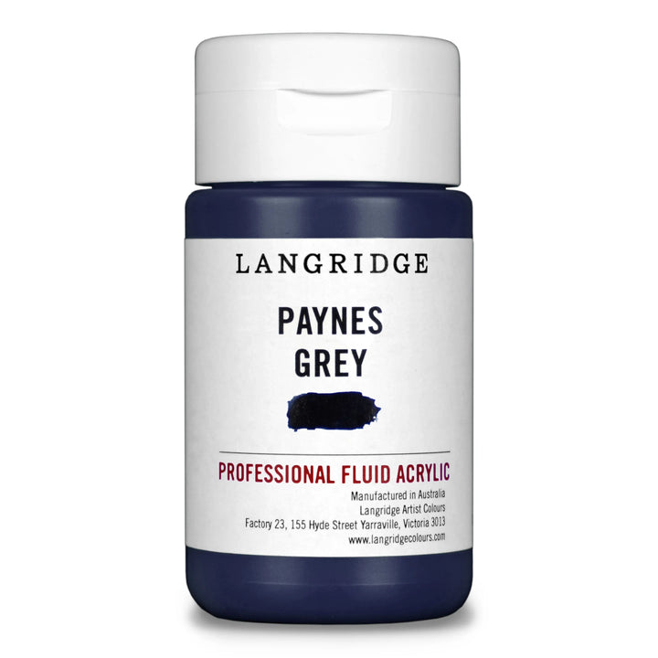 Paynes Grey Langridge Fluid Acrylic 125ml