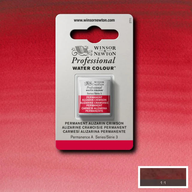Perm Alizarin Crimson S3 Winsor &amp; Newton 1/2 Pan