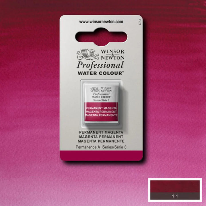 Permanent Magenta S3 Winsor &amp; Newton 1/2 Pan